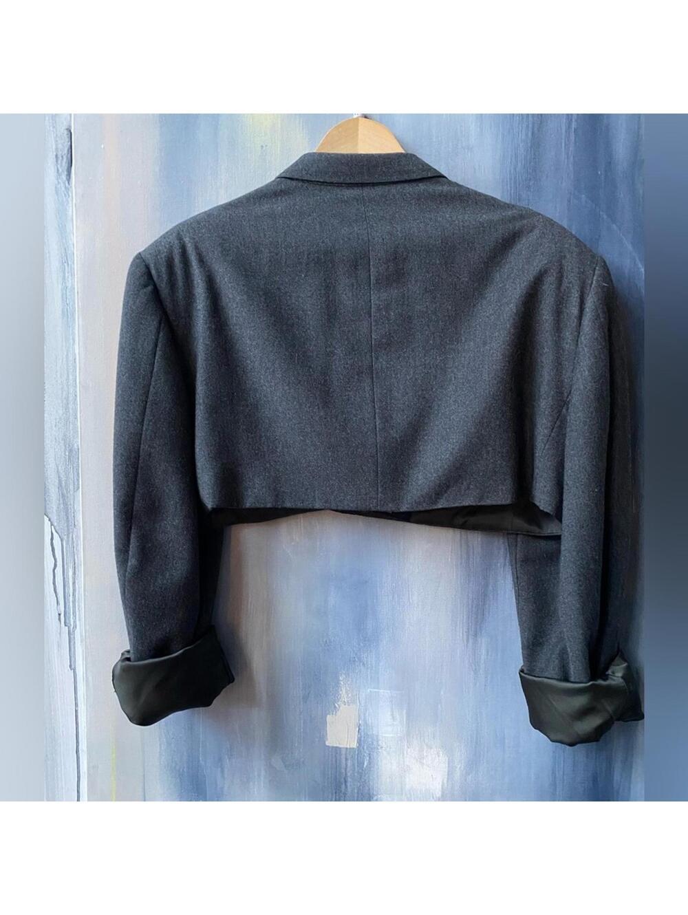 Vintage Upcycled Cropped Blazer LilyLilyL X Ninoi Cerruti - Picture 8 of 9